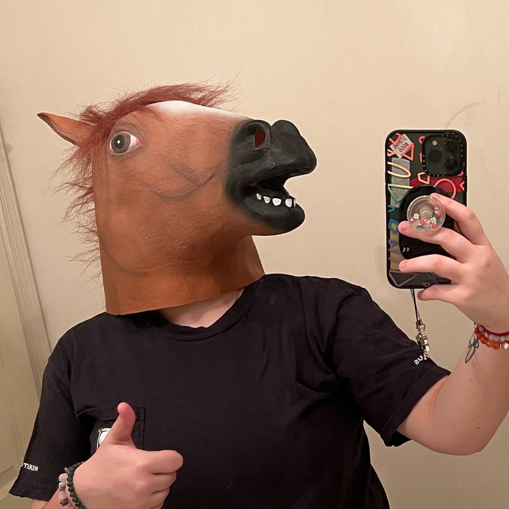 Funny Silicone Horse Costume Mask